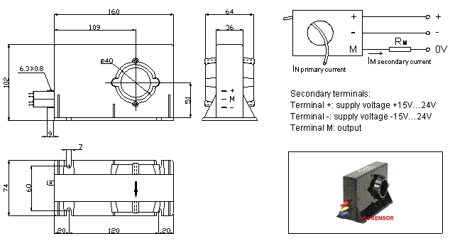  Closed-loop Hall current sensor CHB-1000S